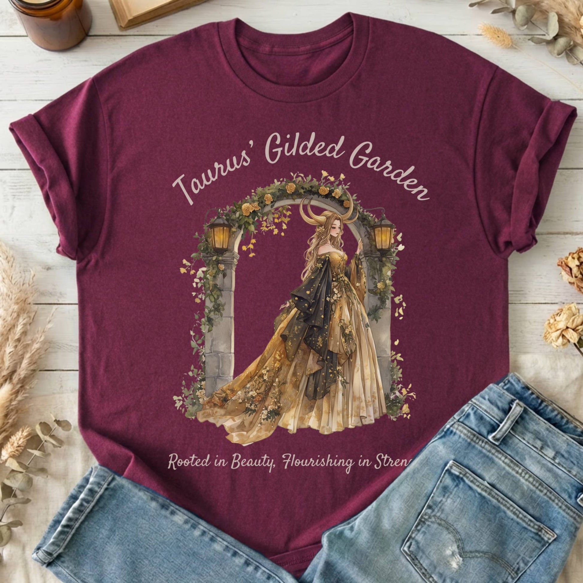T-Shirts Maroon / S Design 152 T-Shirt The Mystic Eden