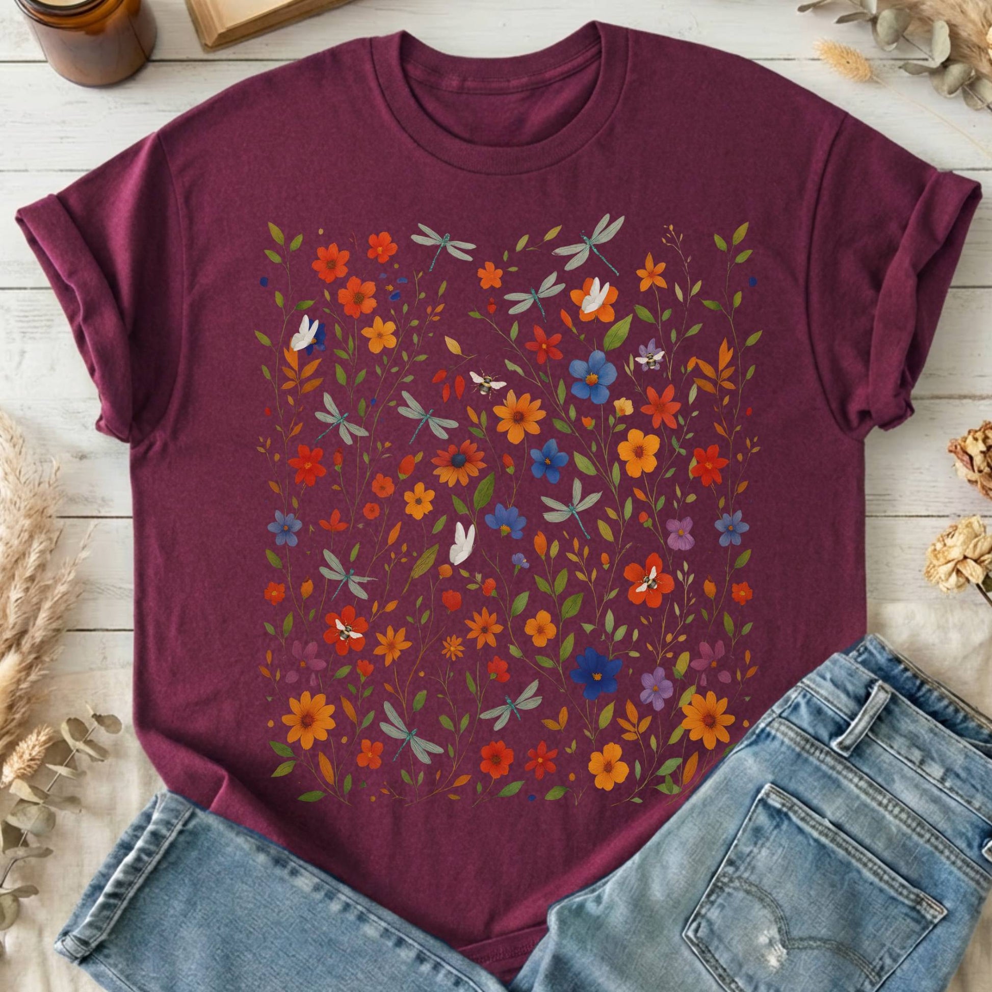 T-Shirts Maroon / S Design 226 T-Shirt The Mystic Eden