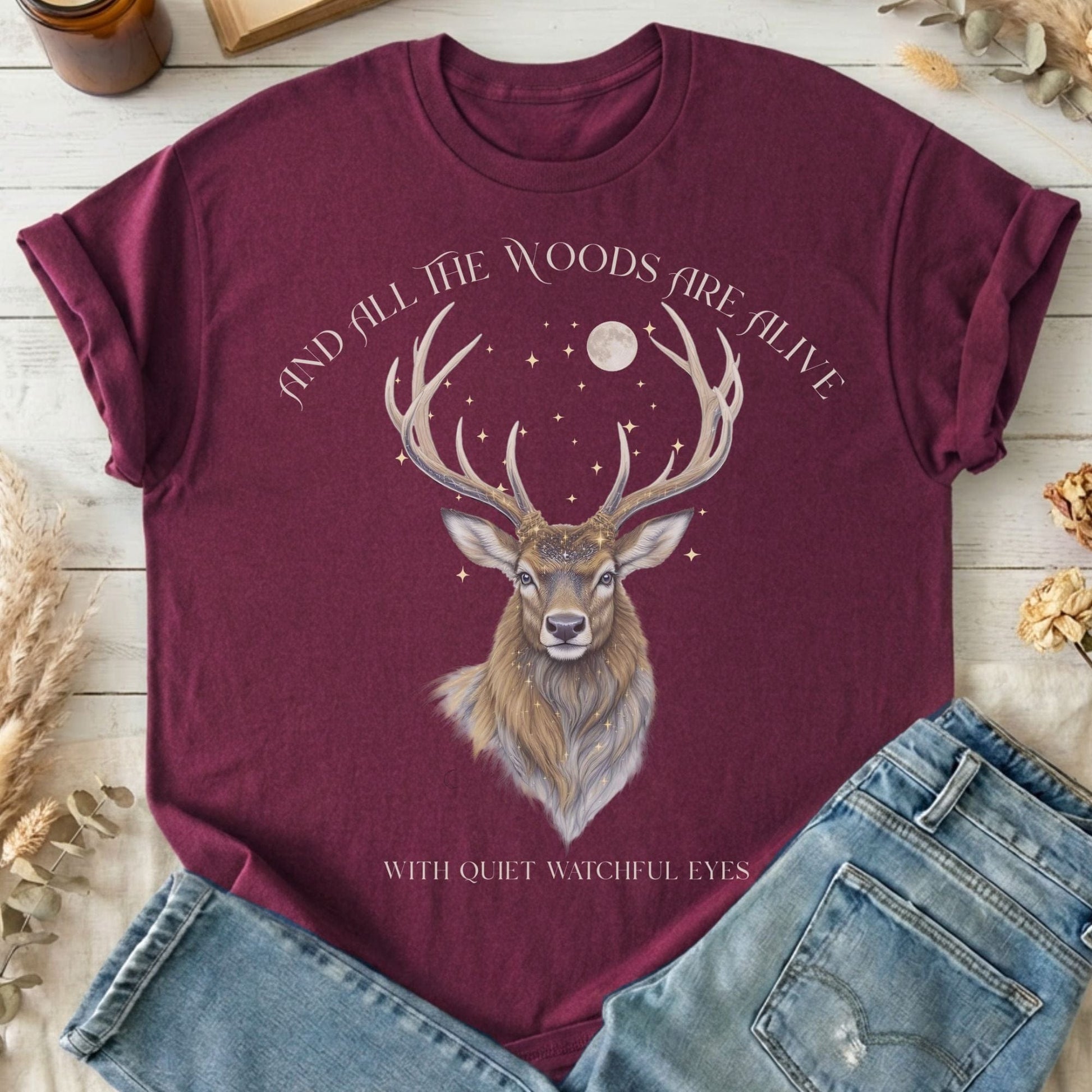 T-Shirts Maroon / S Design 282 T-Shirt The Mystic Eden