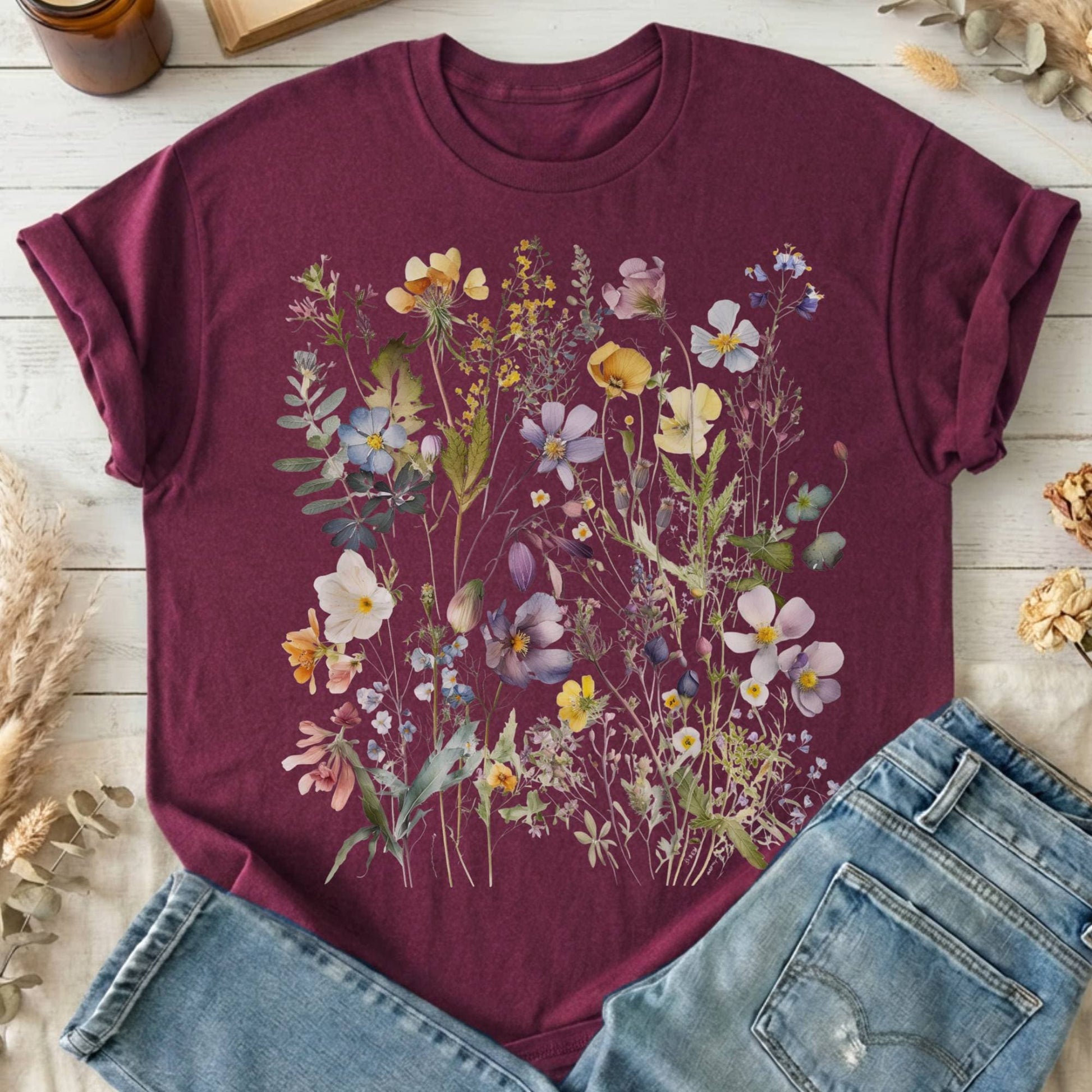 T-Shirts Maroon / S Design 38 T-Shirt The Mystic Eden