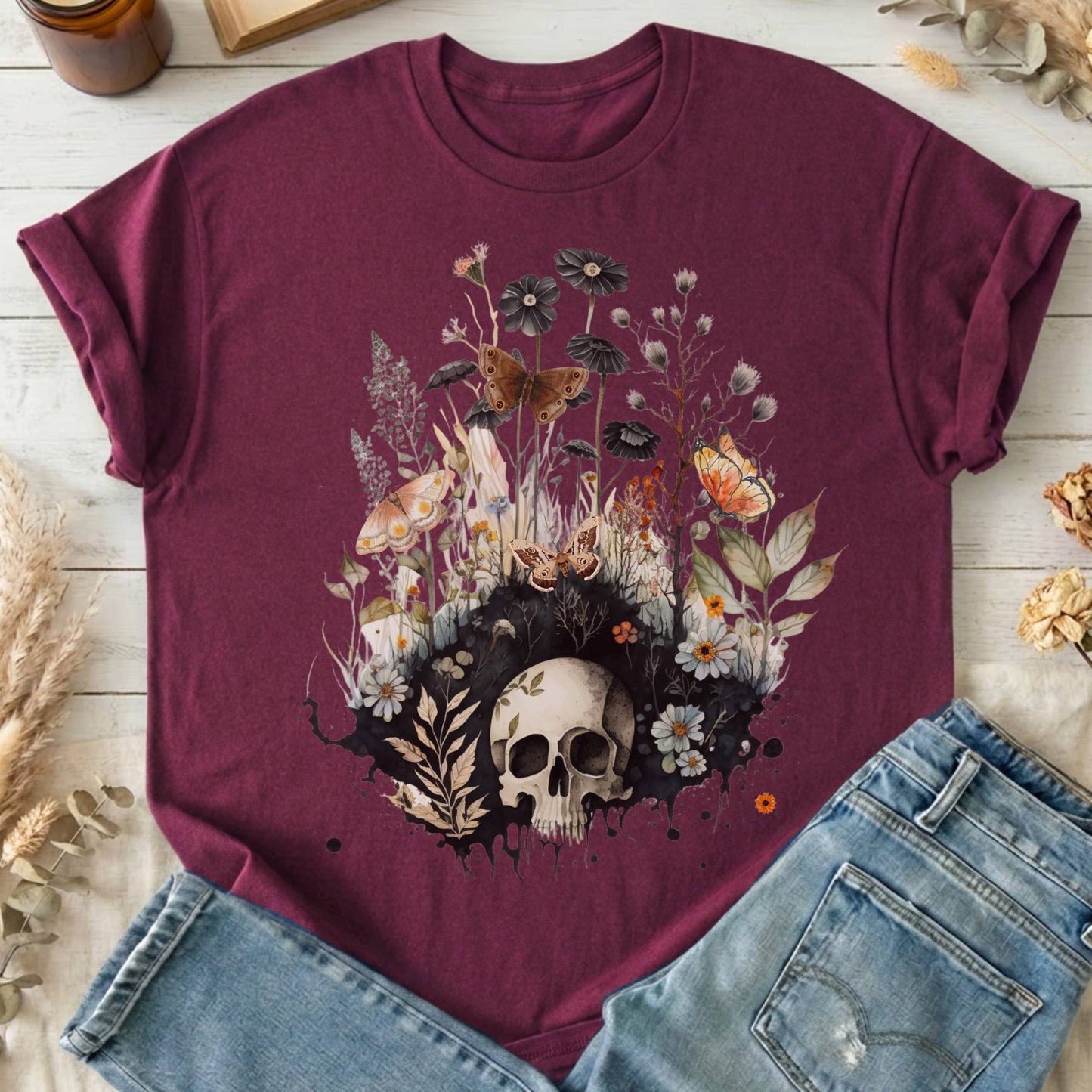 T-Shirts Maroon / S Design 42 T-Shirt The Mystic Eden