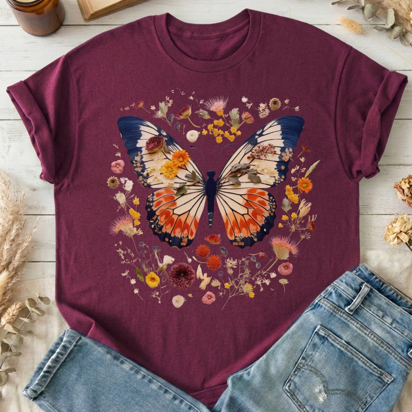 T-Shirts Maroon / S Design 54 T-Shirt The Mystic Eden