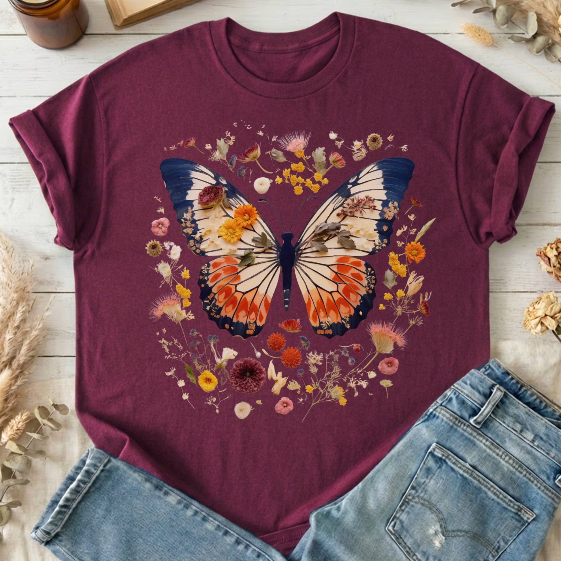 T-Shirts Maroon / S Design 54 T-Shirt The Mystic Eden
