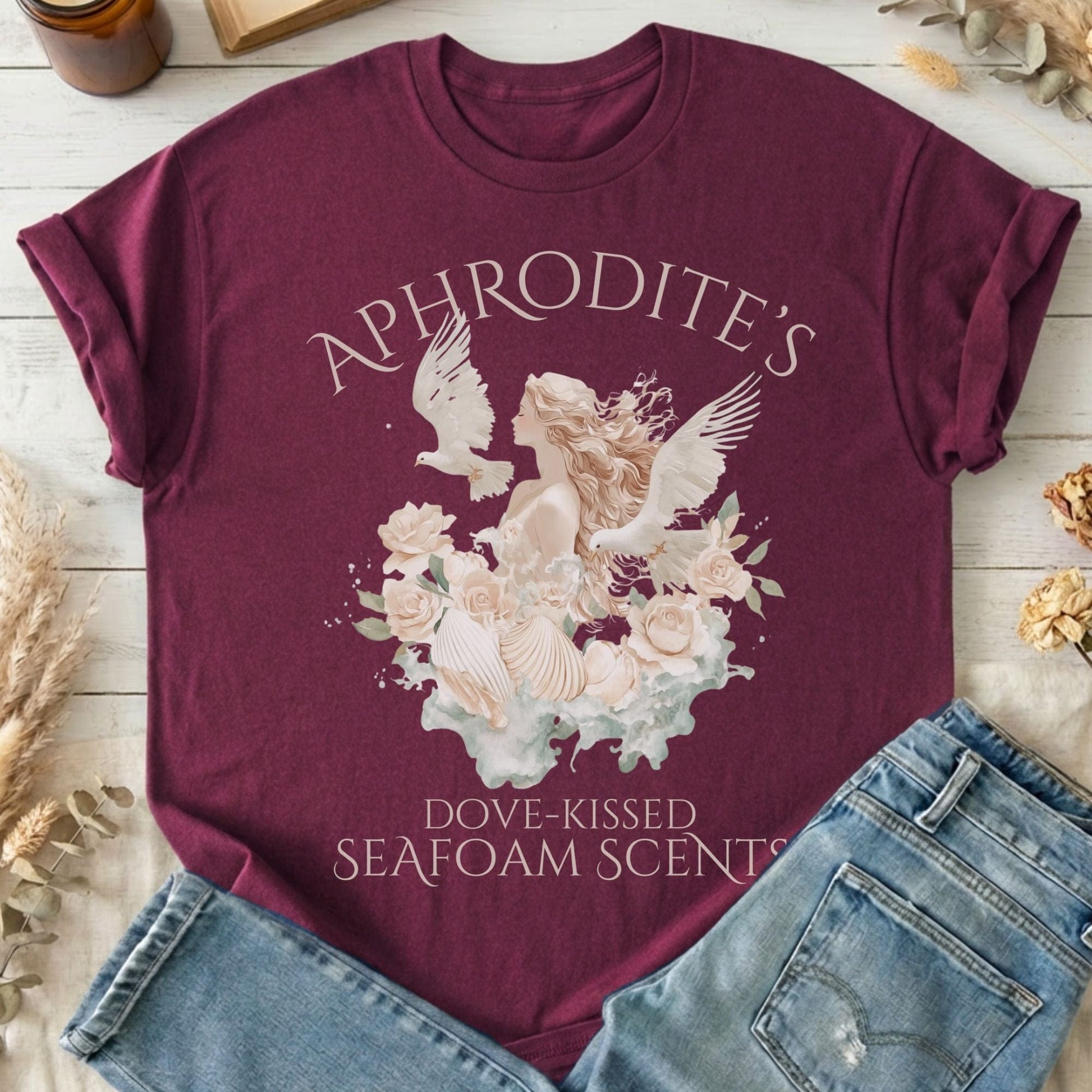 T-Shirts Maroon / S Design 96 T-Shirt The Mystic Eden