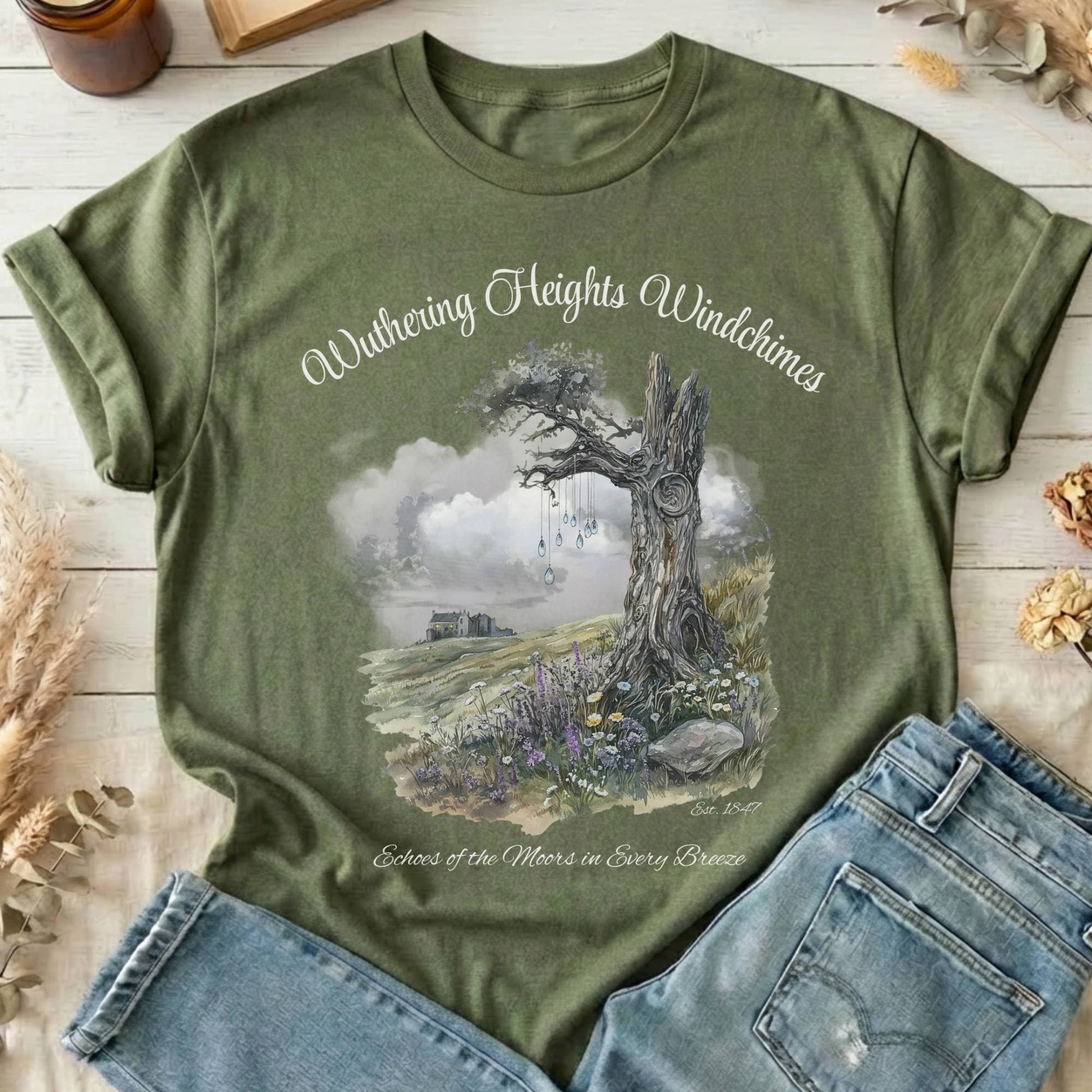 T-Shirts Military Green / S Design 115 T-Shirt The Mystic Eden