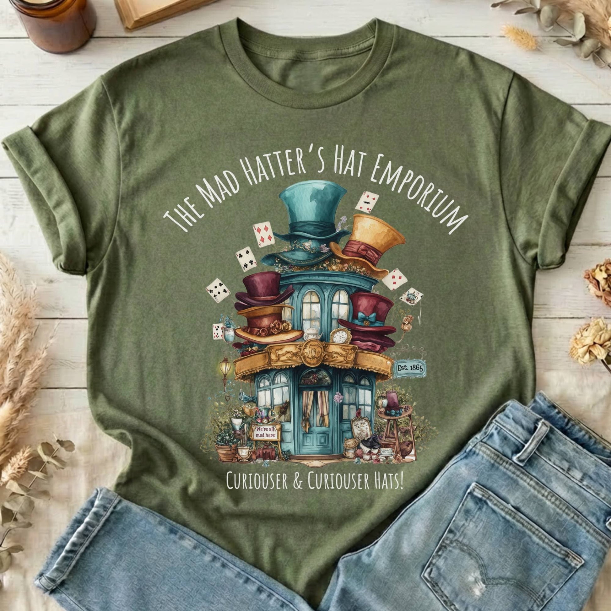 T-Shirts Military Green / S Design 124 T-Shirt The Mystic Eden