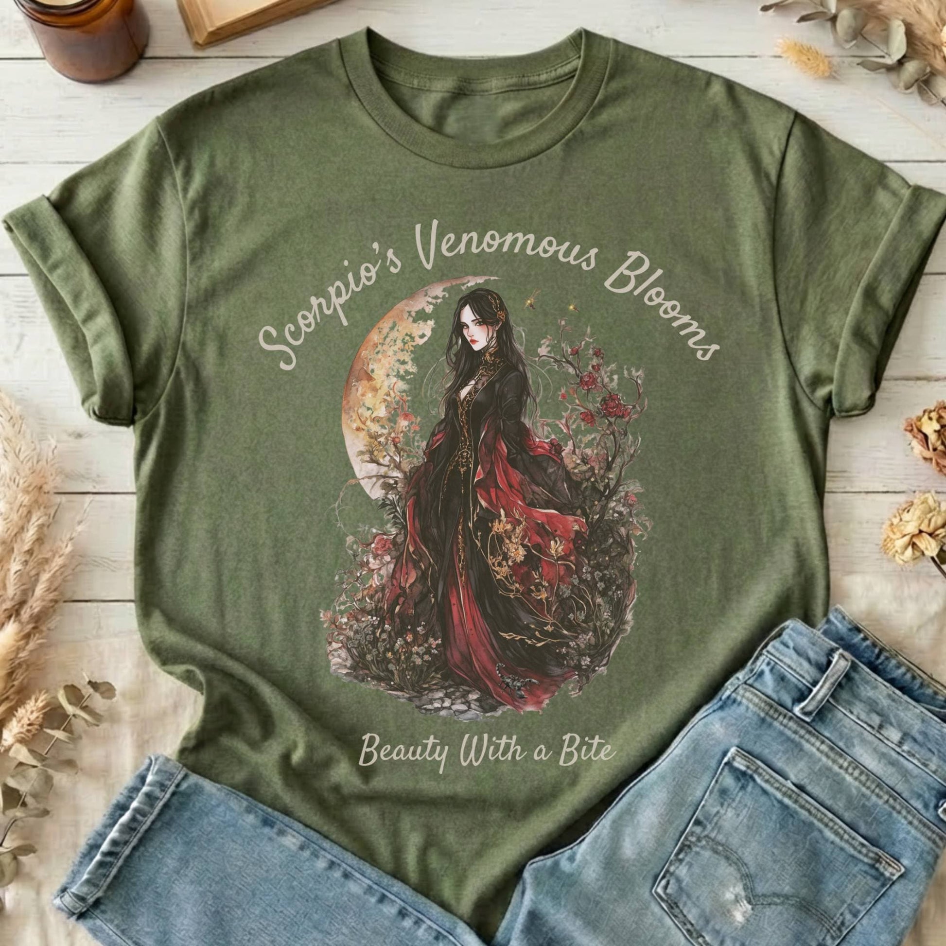 T-Shirts Military Green / S Design 157 T-Shirt The Mystic Eden