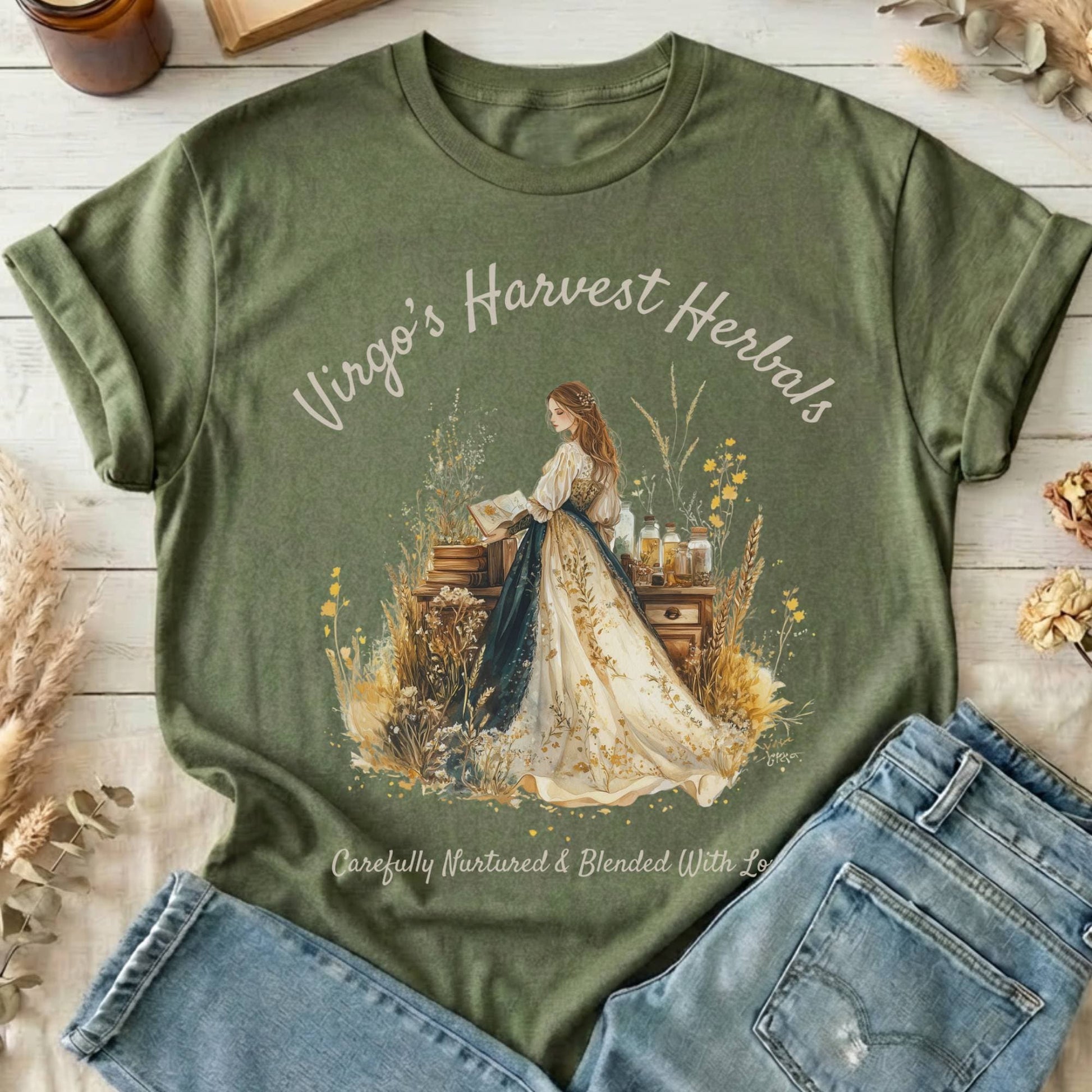 T-Shirts Military Green / S Design 159 T-Shirt The Mystic Eden