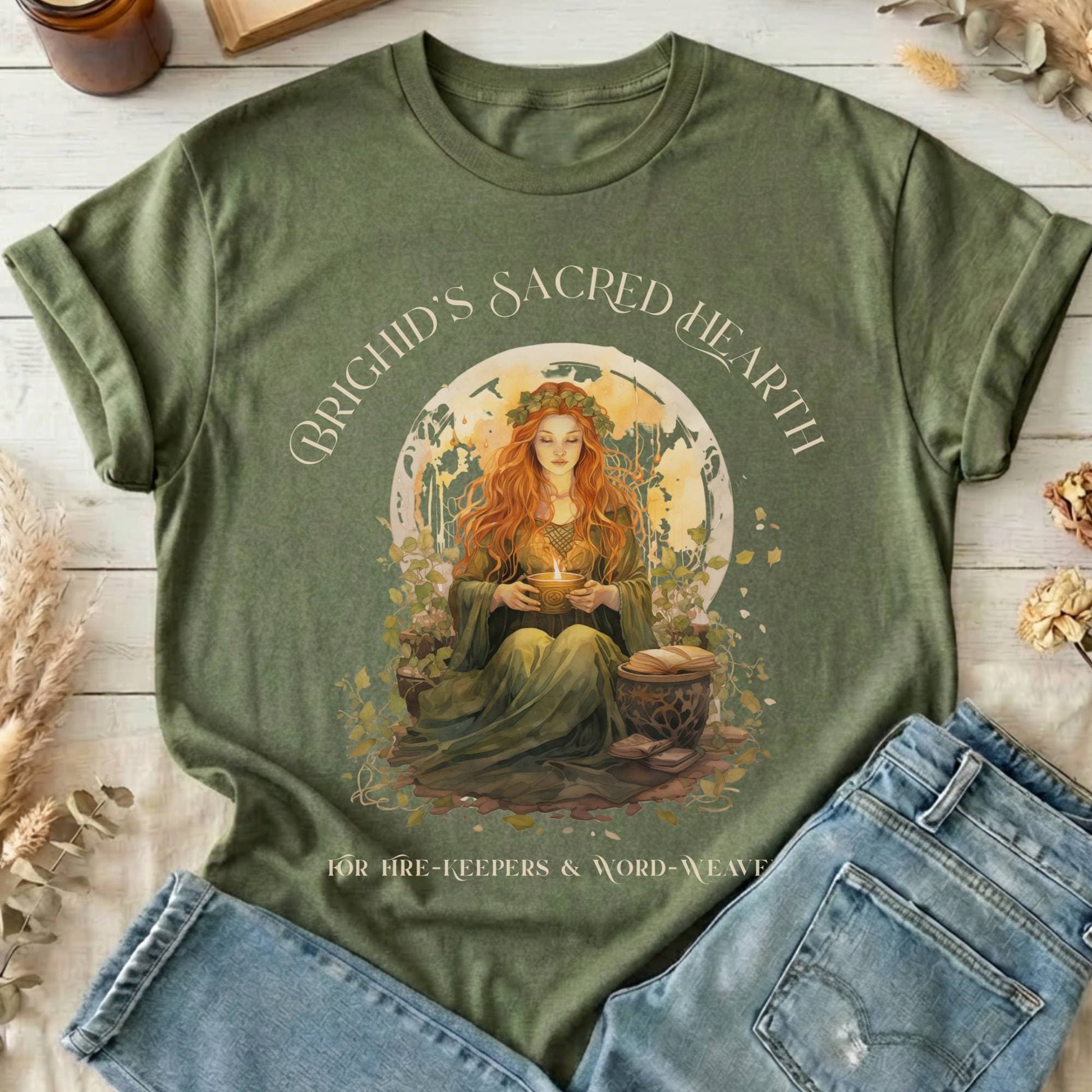 T-Shirts Military Green / S Design 216 T-Shirt The Mystic Eden