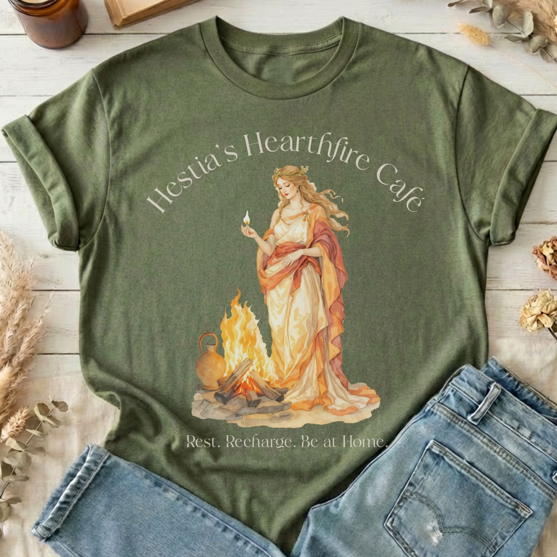 T-Shirts Military Green / S Design 274 T-Shirt The Mystic Eden