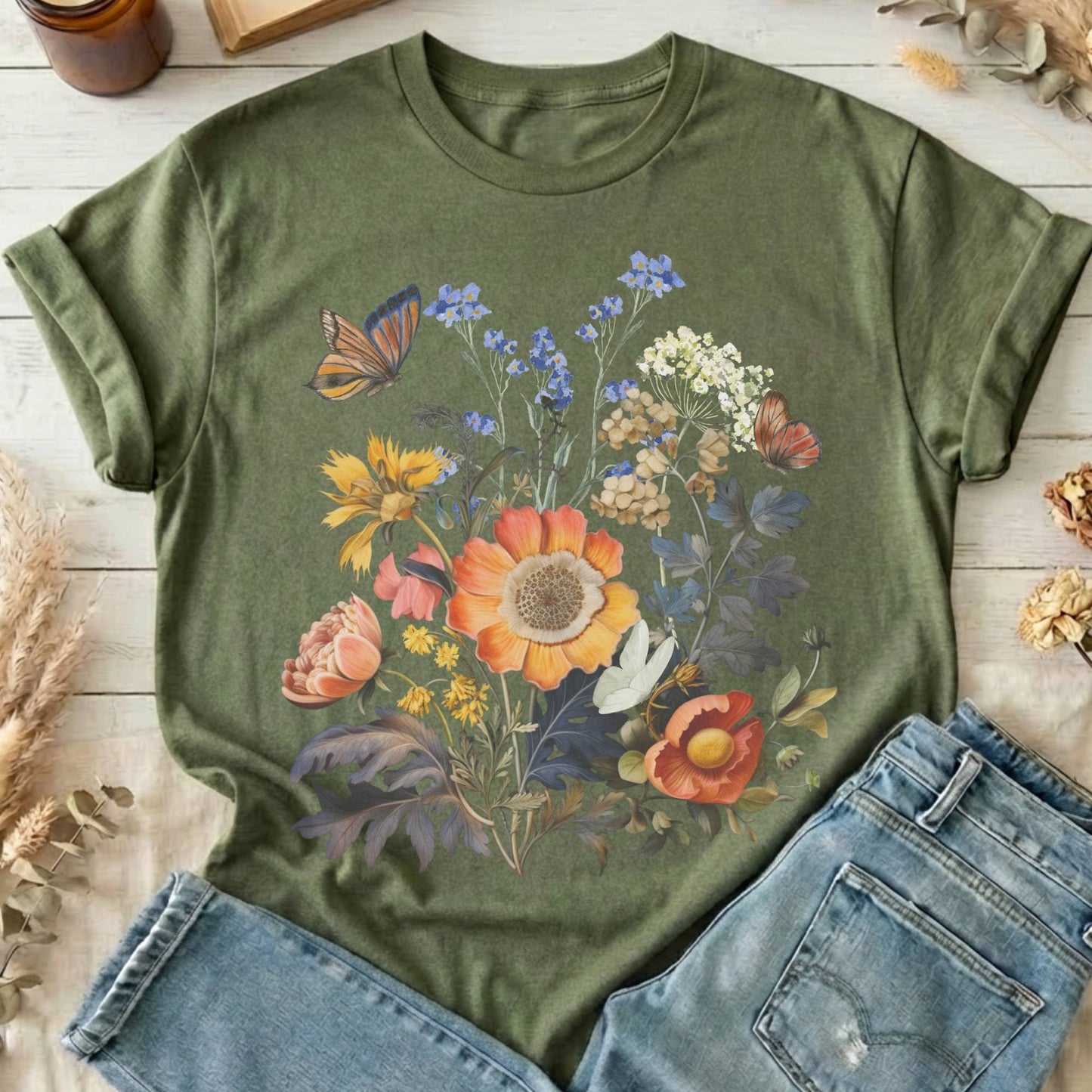 T-Shirts Military Green / S Design 43 T-Shirt The Mystic Eden