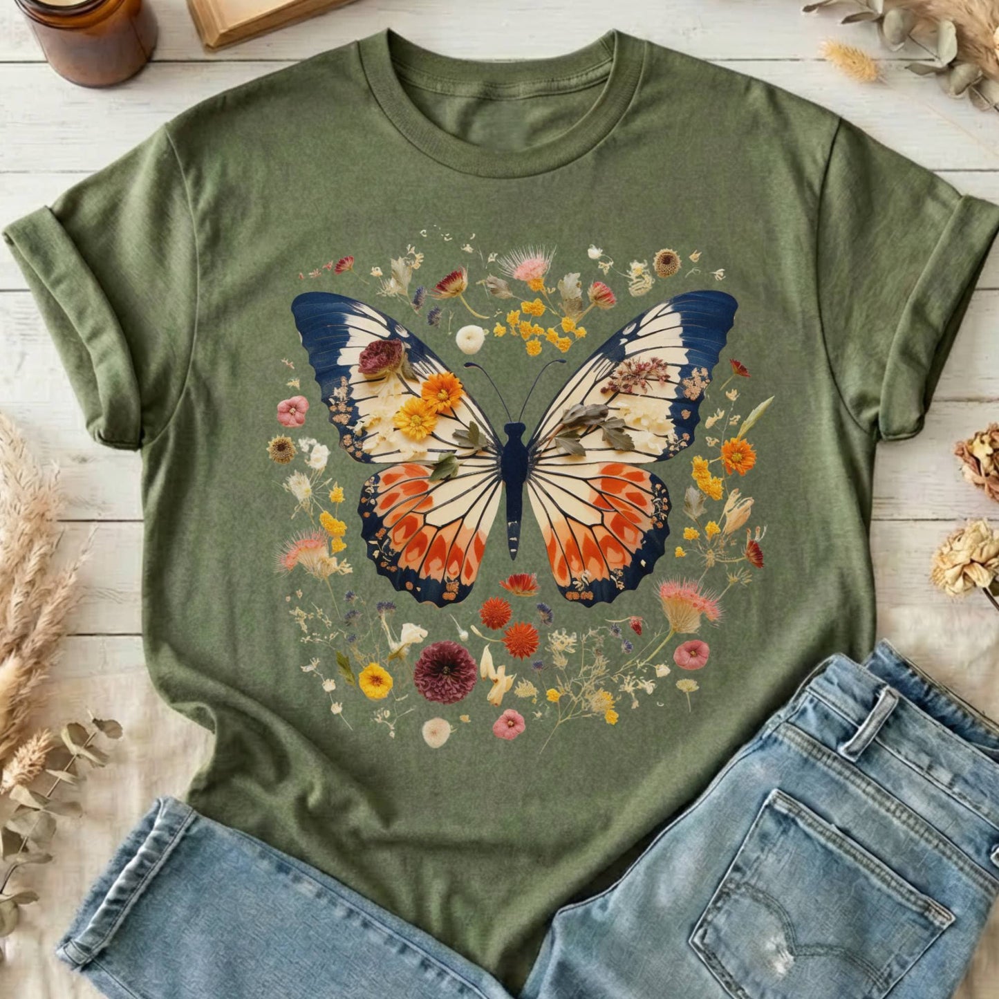 T-Shirts Military Green / S Design 54 T-Shirt The Mystic Eden