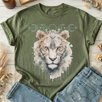 T-Shirts Military Green / S Mystical White Tiger T-Shirt The Mystic Eden