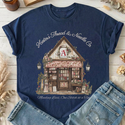 T-Shirts Navy / S Hester's Thread & Needle Co. Scarlet Letter T-Shirt The Mystic Eden
