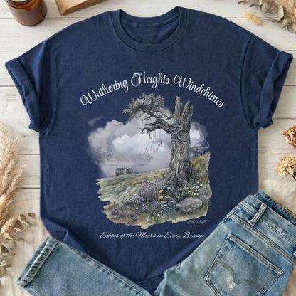 T-Shirts Navy / S Wuthering Heights Windchimes Brontë T-Shirt The Mystic Eden
