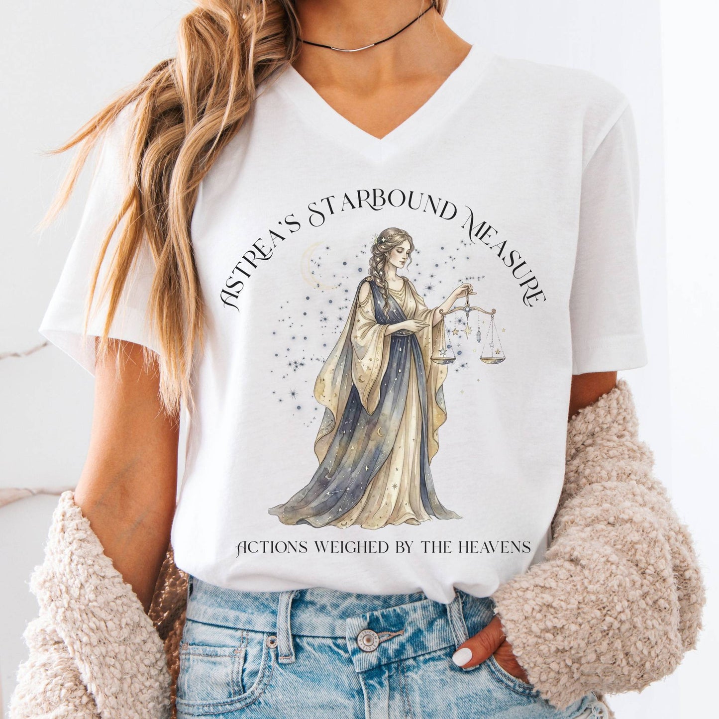 T-Shirts White / S Design 288 V-Neck The Mystic Eden