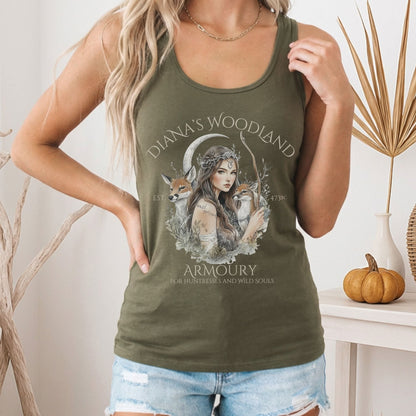 Tank Top Diana's Woodland Armoury Women's Racerback Tank Top The Mystic Eden