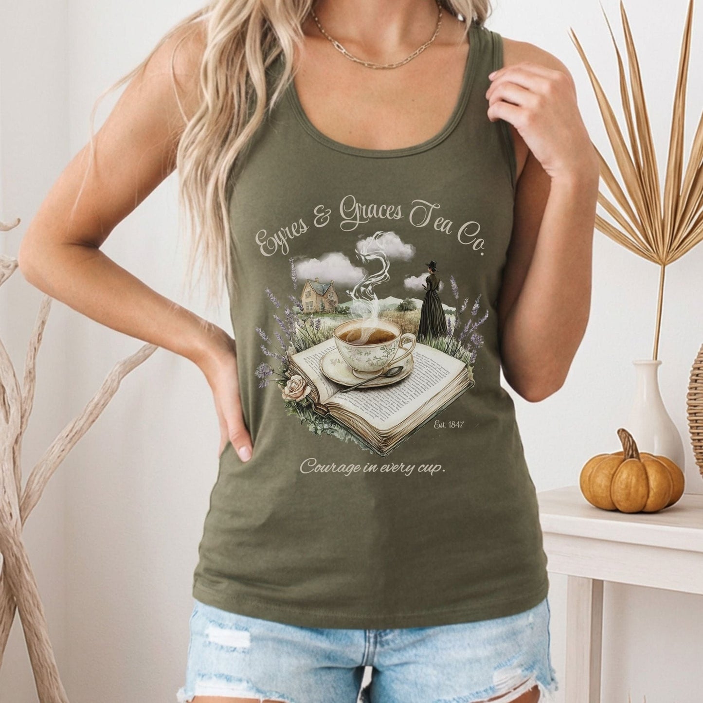 Tank Top Eyres & Graces Tea Co Jane Eyre Women's Racerback Tank Top The Mystic Eden