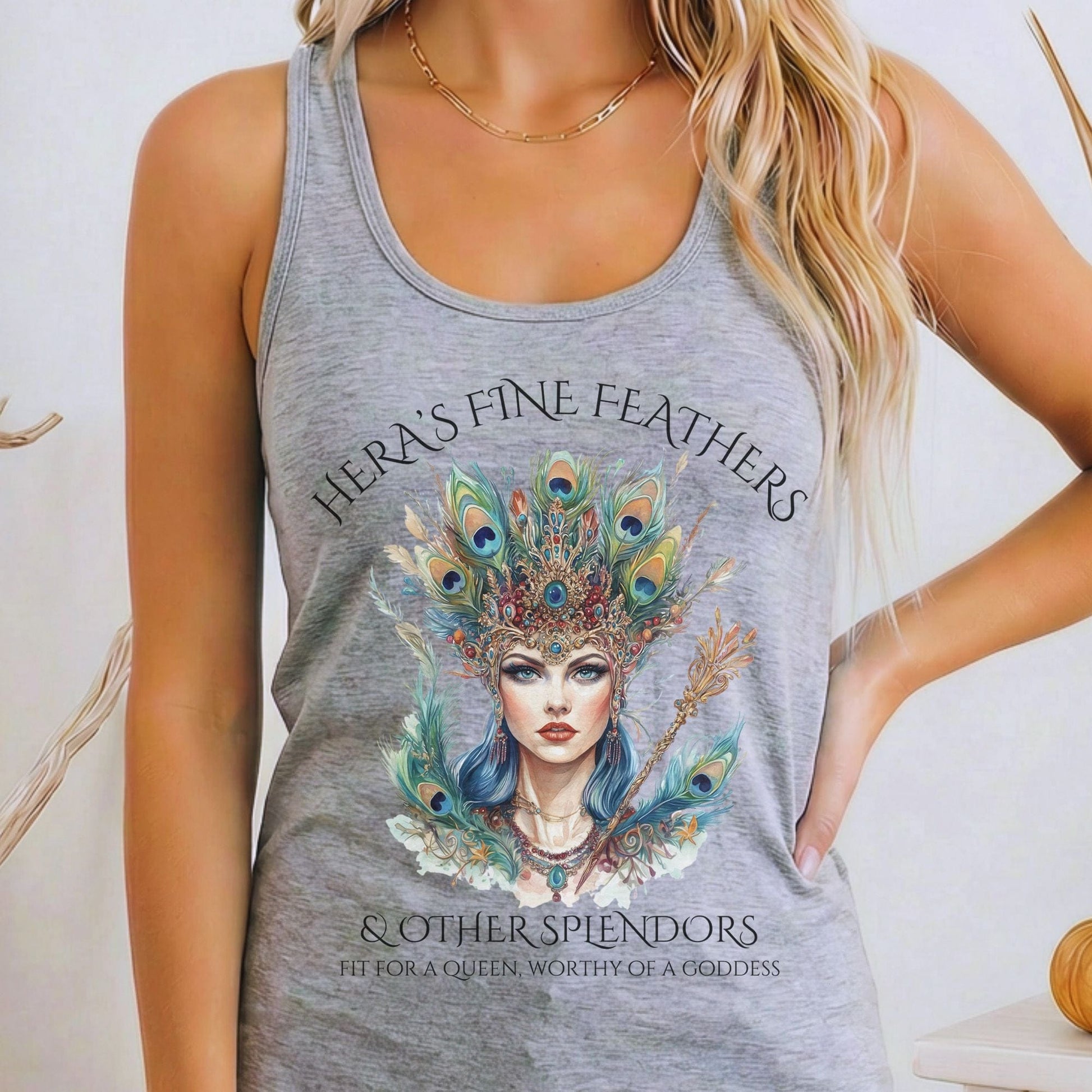 Tank Top Heather Grey / XS Hera's Fine Feathers & Other Splendors Women's Racerback Tank Top The Mystic Eden