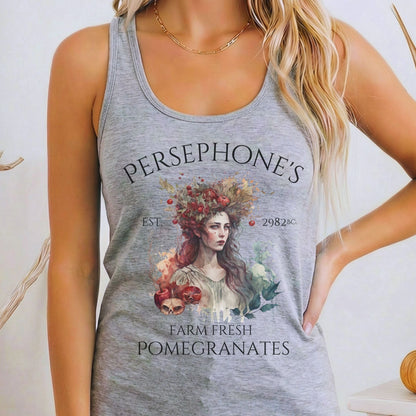 Tank Top Heather Grey / XS Persephone's 2982 BC Greek Mythology Women's Racerback Tank Top The Mystic Eden