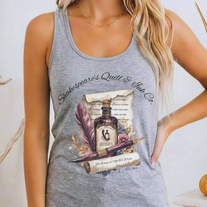 Tank Top Heather Grey / XS Shakespeare's Quill & Ink Co. Women's Racerback Tank Top The Mystic Eden