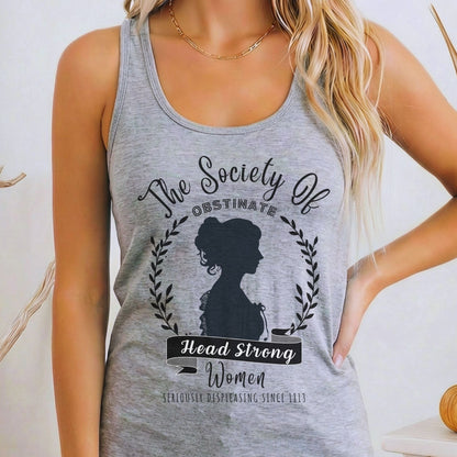 Tank Top Heather Grey / XS The Society of Obstinate Head Strong Women Women's Racerback Tank Top The Mystic Eden