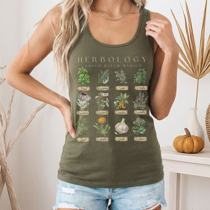 Tank Top Herbology Green Witch Women's Racerback Tank Top The Mystic Eden