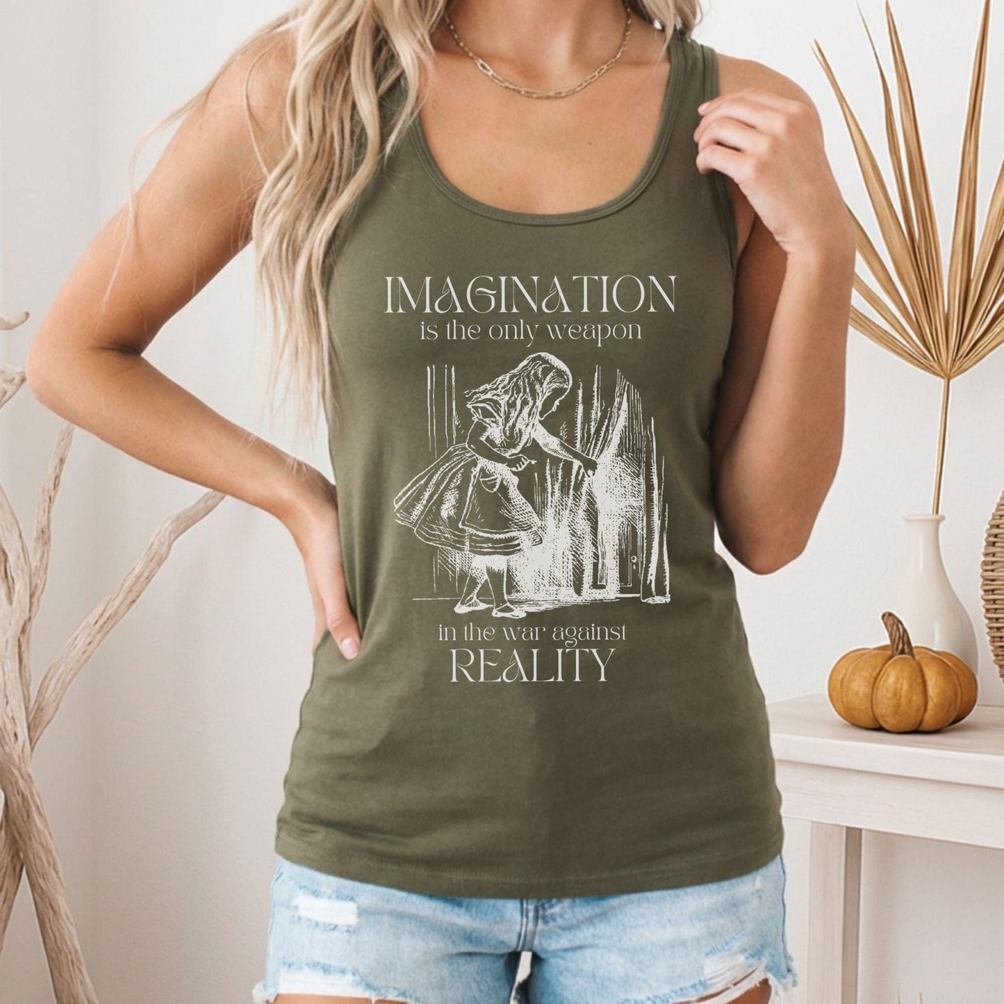 Tank Top Imagination is the Only Weapon in the War Against Reality Women's Racerback Tank Top The Mystic Eden