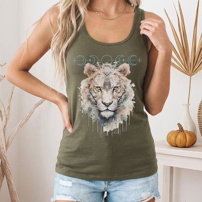 Tank Top Mystical White Tiger Women's Racerback Tank Top The Mystic Eden