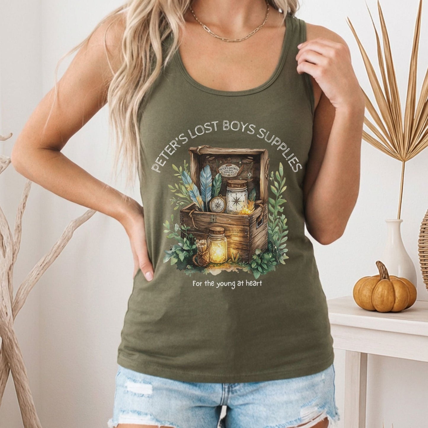 Tank Top Peter's Lost Boys Supplies Shirt Peter Pan Women's Racerback Tank Top The Mystic Eden