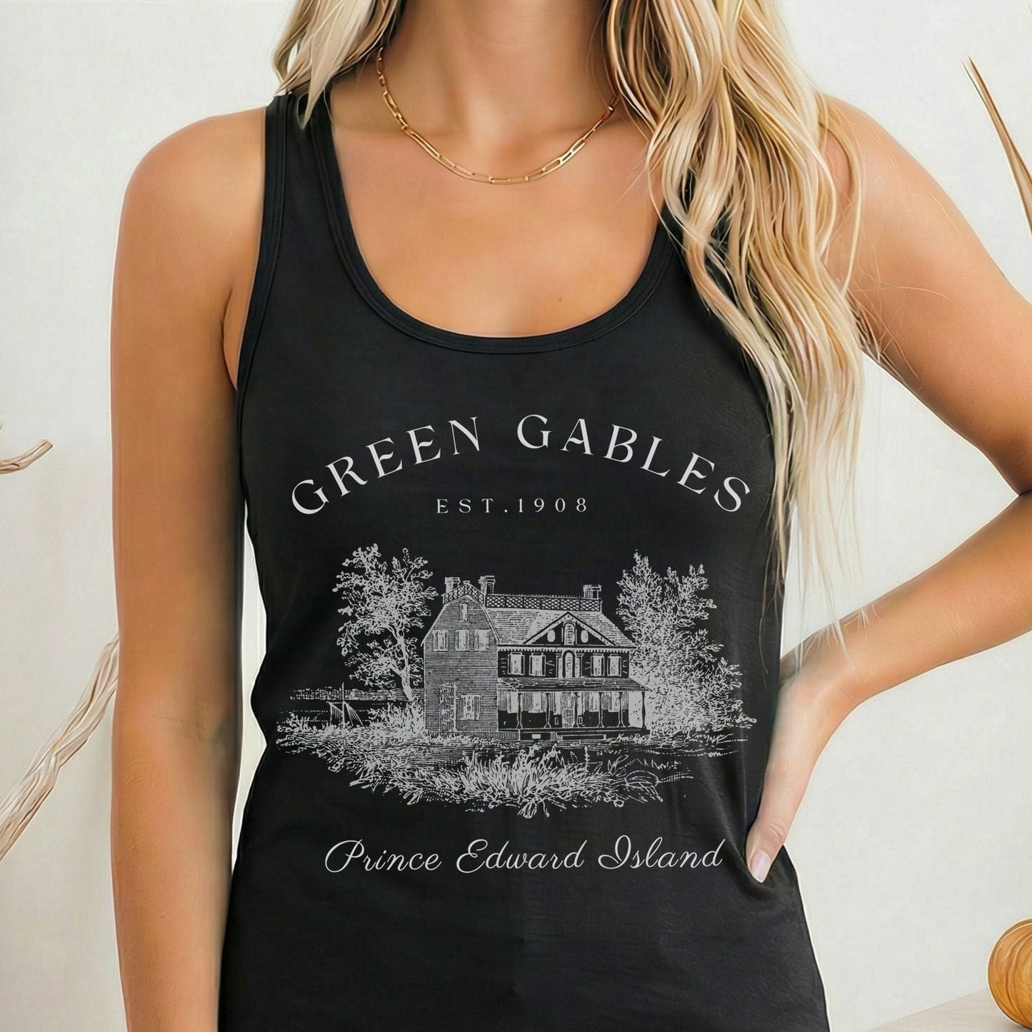 Tank Top Solid Black / XS Anne of Green Gables Women's Racerback Tank Top The Mystic Eden