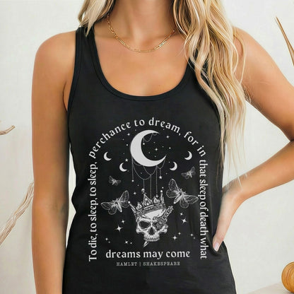 Tank Top Solid Black / XS Hamlet Shakespeare Women's Racerback Tank Top The Mystic Eden