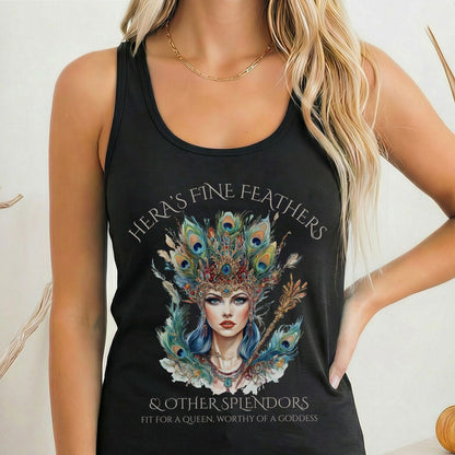 Tank Top Solid Black / XS Hera's Fine Feathers & Other Splendors Women's Racerback Tank Top The Mystic Eden