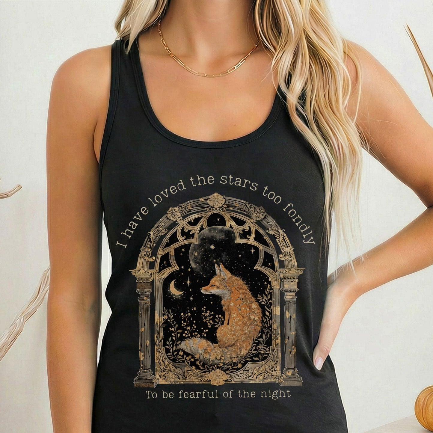 Tank Top Solid Black / XS I Have Loved the Stars Too Fondly Women's Lightweight Racerback Tank Top The Mystic Eden