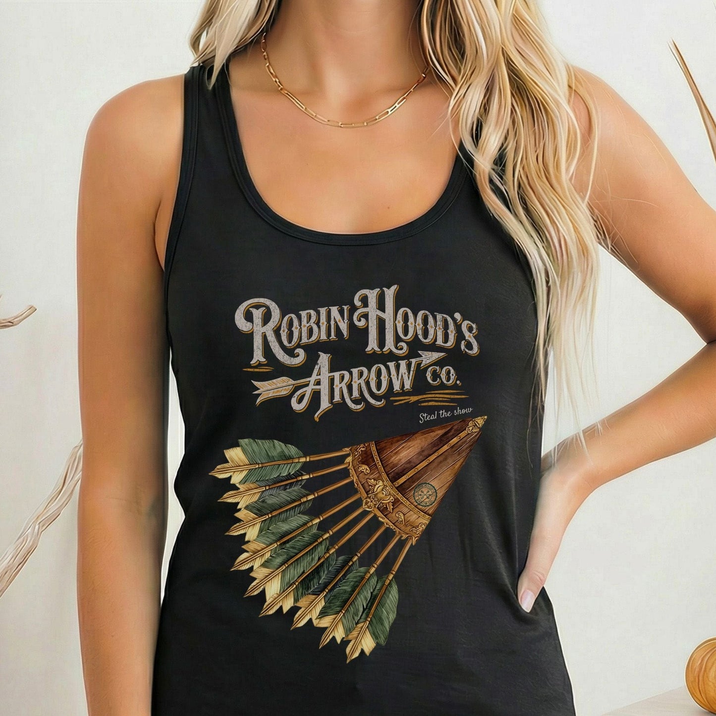 Tank Top Solid Black / XS Robin Hood's Arrow Co. Women's Racerback Tank Top The Mystic Eden