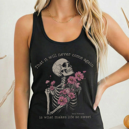 Tank Top Solid Black / XS That It Will Never Come Again Emily Dickinson Women's Racerback Tank Top The Mystic Eden