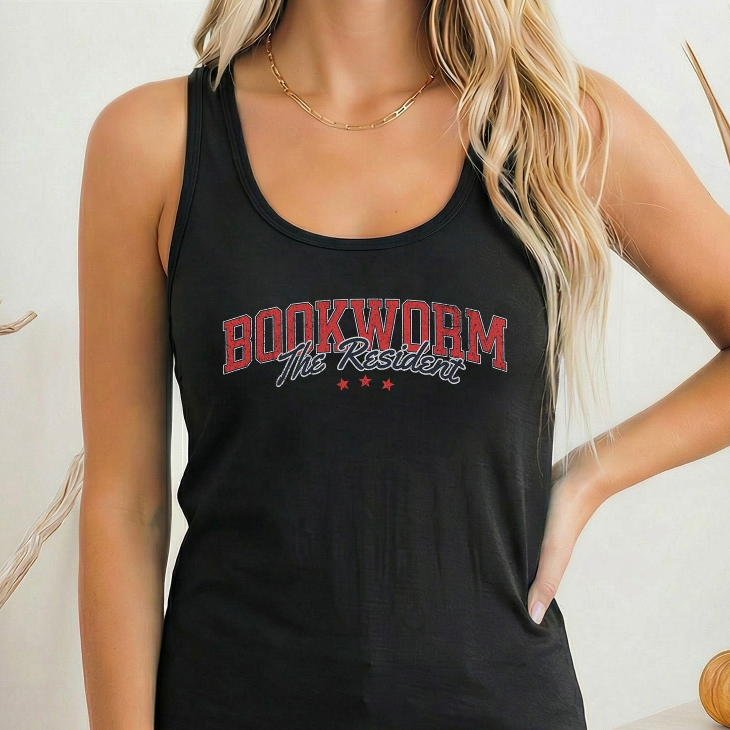 Tank Top Solid Black / XS The Resident Bookworm Women's Racerback Tank Top The Mystic Eden