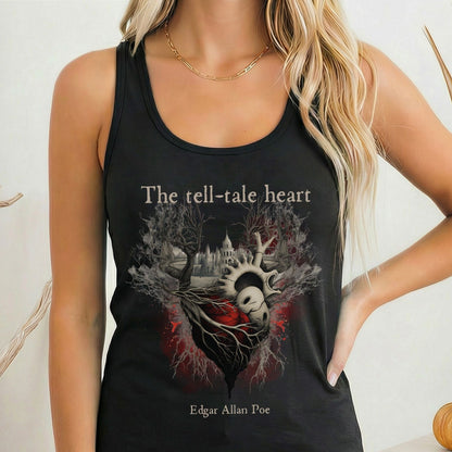 Tank Top Solid Black / XS The Tell Tale Heart Poe Women's Racerback Tank Top The Mystic Eden