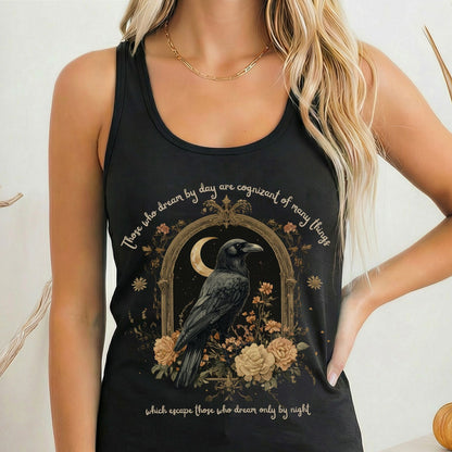 Tank Top Solid Black / XS Those Who Dream By Day Poe Women's Racerback Tank Top The Mystic Eden