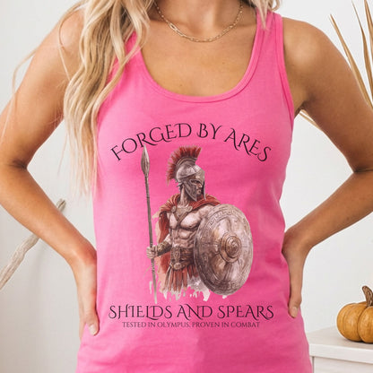 Tank Top Solid Hot Pink / XS Forged By Ares Shields & Spears Women's Racerback Tank Top The Mystic Eden