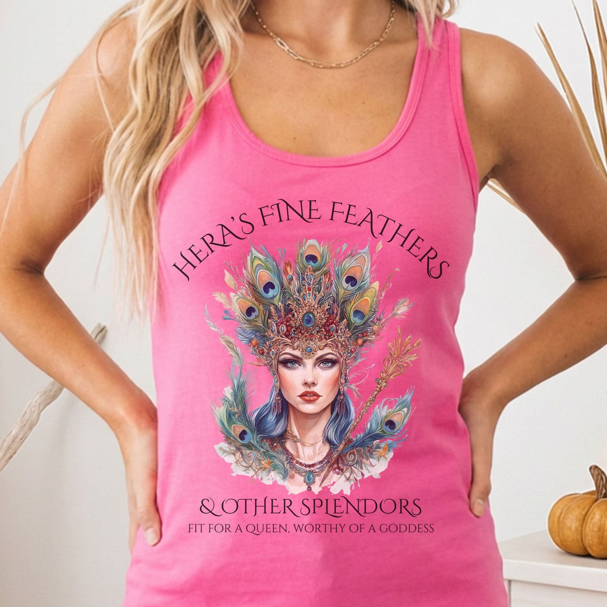 Tank Top Solid Hot Pink / XS Hera's Fine Feathers & Other Splendors Women's Racerback Tank Top The Mystic Eden