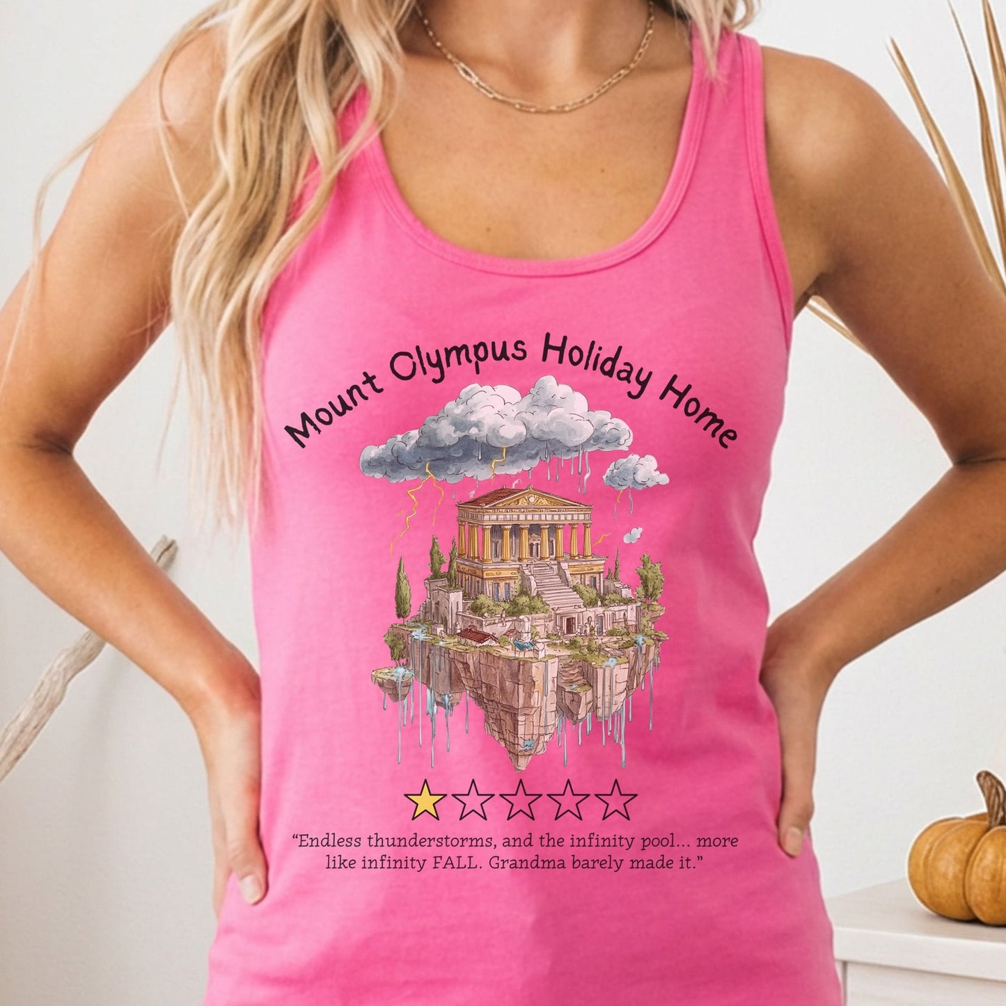 Tank Top Solid Hot Pink / XS Mount Olympus Holiday Home Women's Racerback Tank Top The Mystic Eden