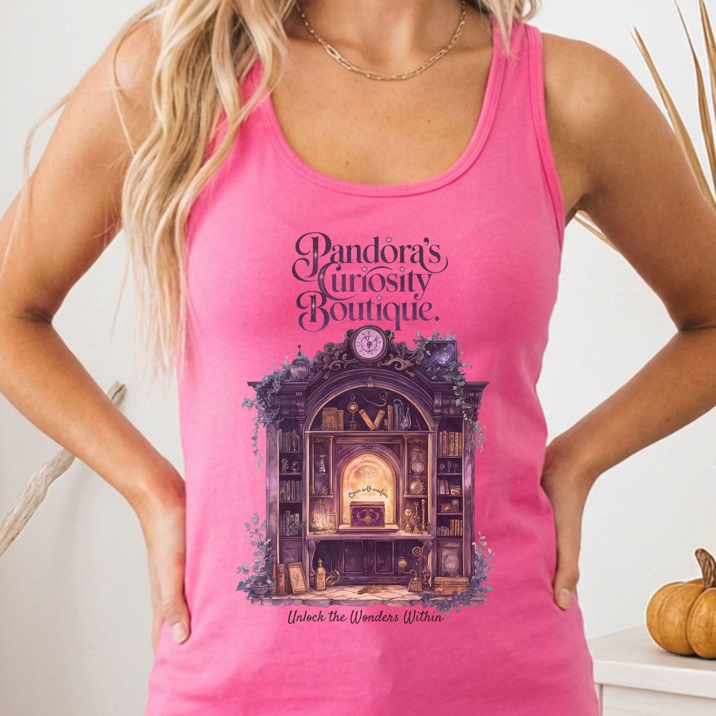 Tank Top Solid Hot Pink / XS Pandora's Curiosity Boutique Women's Racerback Tank Top The Mystic Eden