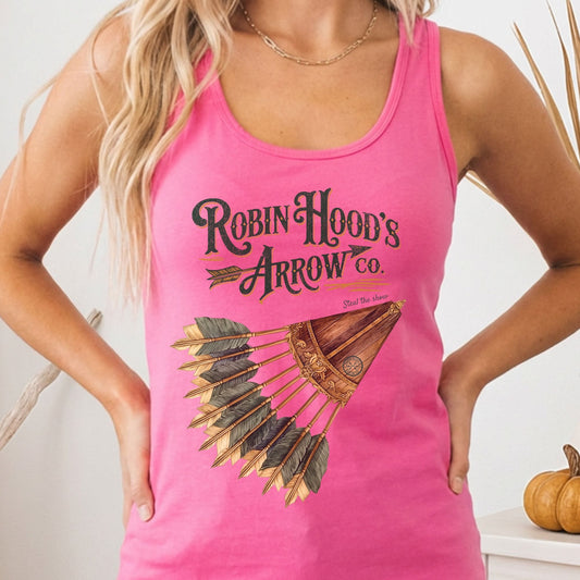 Tank Top Solid Hot Pink / XS Robin Hood's Arrow Co. Women's Racerback Tank Top The Mystic Eden