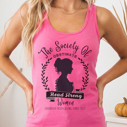 Tank Top Solid Hot Pink / XS The Society of Obstinate Head Strong Women Women's Racerback Tank Top The Mystic Eden
