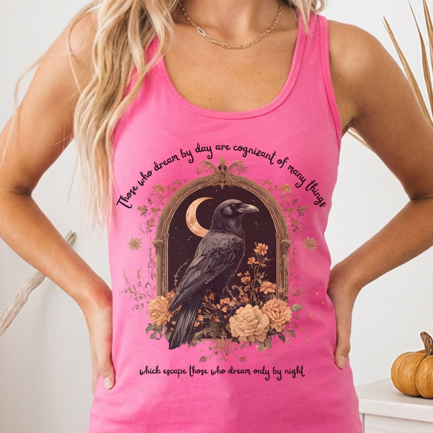 Tank Top Solid Hot Pink / XS Those Who Dream By Day Poe Women's Racerback Tank Top The Mystic Eden