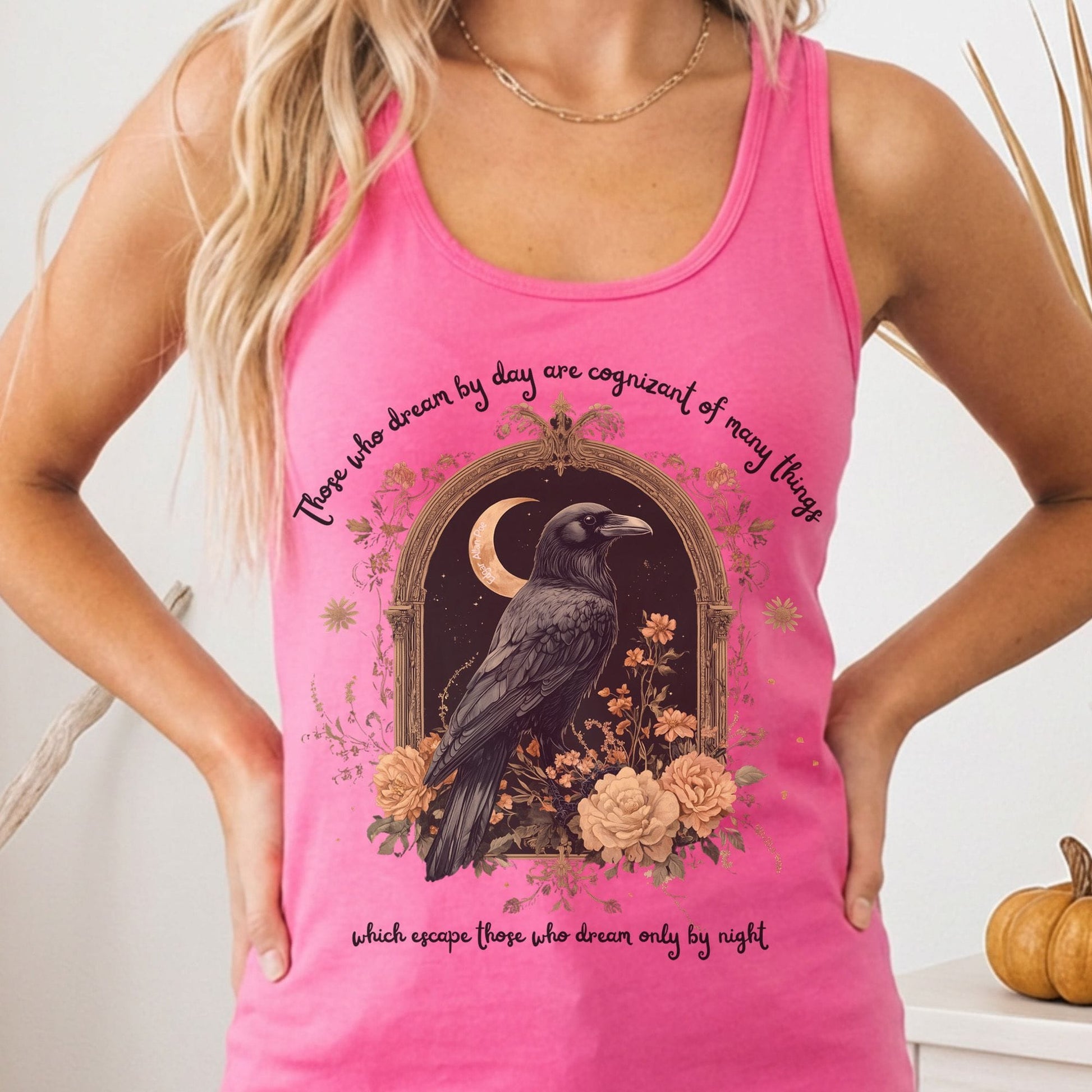Tank Top Solid Hot Pink / XS Those Who Dream By Day Poe Women's Racerback Tank Top The Mystic Eden