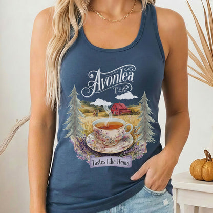 Tank Top Solid Indigo / XS Avonlea Tee Anne of Green Gables Women's Racerback Tank Top The Mystic Eden