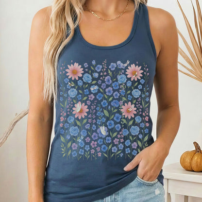 Tank Top Solid Indigo / XS Design 228 Tank Top The Mystic Eden