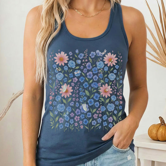 Tank Top Solid Indigo / XS Design 228 Tank Top The Mystic Eden